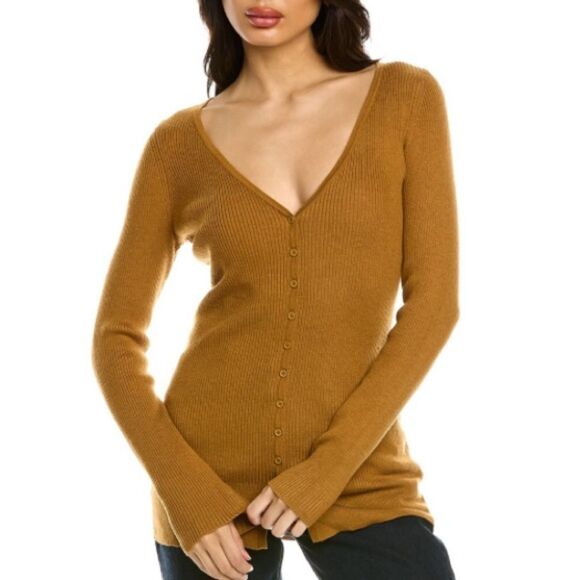 Modern citizen WOOL-BLEND CARDIGAN IN BROWN size large - Picture 1 of 6